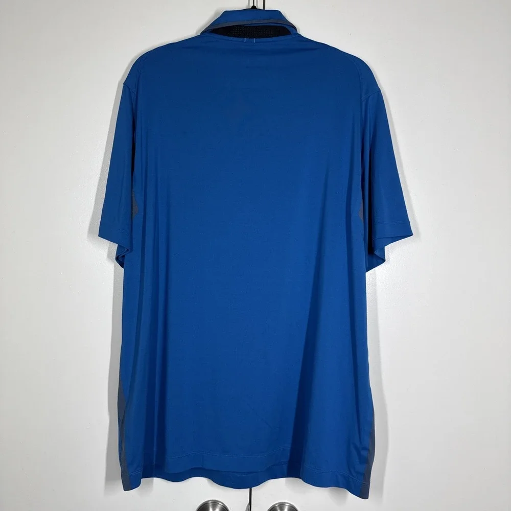 Nike Golf Dri-FIT Men's Cobalt Blue Polo Shirt Size XL Short Sleeve Performance